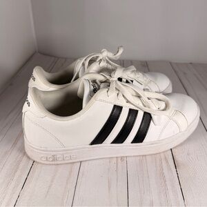 Adidas Classic White Shoes with Black Accents